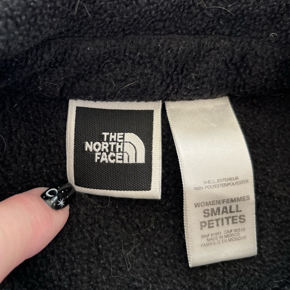 The North Face Women’s Size Small Petite Full Zip Black Polartec Jacket - Picture 4 of 11